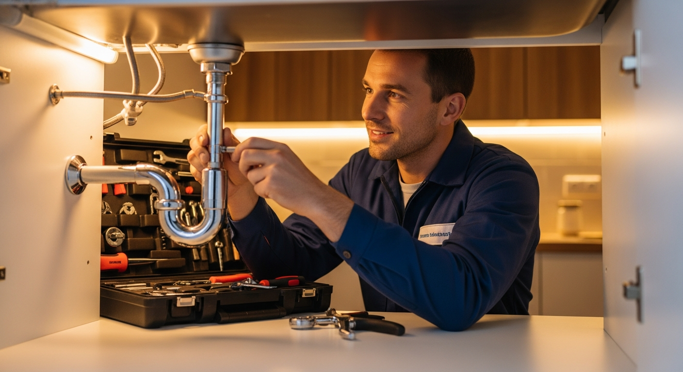 Jeff on a service call — one of our friendly, licensed Mr. Rooter technicians, background-checked, uniformed, and ready to help.